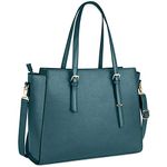 NEWHEY Laptop Bags for women Large Leather Handbags Ladies Laptop Tote Bag Business Work Shoulder Bag lightweight 15.6 Inch Green