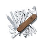 Victorinox Swiss Army Swiss Champ Wood Pocket Knife Multi-Tool, Walnut Wood, (1.6791.63)