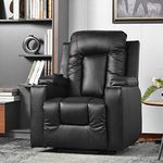 Merax Electric Power Lift Recliner Chair Sofa for Elderly, 3 Positions, Side Pockets and 2 Cup Holders, Remote control, Faux Leather