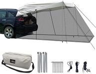 Travel Bird Car Awning Sun Shelter Tents Camping Truck Canopy, Portable SUV Tent Rooftop with Mosquito Net, Universal Tailgate Tent Outdoor for MPV, Trucks, Hatchbacks and Cars 118”x78.74”x78.74”