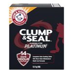 ARM & HAMMER Platinum Cat Litter, Clump & Seal, Complete Odour Sealing with 14 Days of Odour Control, Multi-Cat, Hard Clumping Clay, 99.99% Dust Free, 18.14kg (Pack of 1)