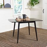 Safavieh Home Collection Kaylee Matte Black Drop Leaf Dining Room Table DTB1403A, 0