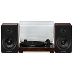 Fluance RT81 Elite High Fidelity Vinyl Turntable with Ai61 Powered 6.5" Stereo Bookshelf Speakers, Diamond Stylus, Belt Drive, Built-in Preamp, 90W Class D Amplifier, Bluetooth (Natural Walnut)