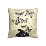 Pillowcase Magic Hat Butterfly Cushion Cover Fashion Cushion Case Abstract Pillow Cover 45X45Cm For Housewarming Gift Garden Home Decorative