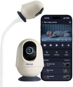 Monai Pro 4K Smart WiFi Baby Monitor with Camera and Audio, Mount, AI App