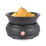 mocosa Wax Melt Warmer Ceramic Wax Warmer,3-1 Candle Wax Warmer for Scented Wax Burner Electric Wax Melter as Gifts for Moms Grandma Women Girls(Black)…