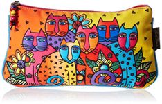 Laurel Burch Cosmetic Bag Set, Feline Clan, 3-Pack
