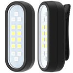 Running Light, 2 Pack Clip on Flashlight for Runners Rechargeable Safety Lights for Walking at Night Hands Free Emergency LED Flashlight Work Light Warning Flashing Camping Hiking Walking Dog