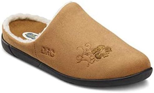 Dr.comfort Women's Cozy Therapeutic Slippers, Camel, 6 Wide