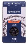 Husqvarna X-Cut S93G 16 Inch Chainsaw Chain, 3/8" Mini Pitch, .050" Gauge, 52 Drive Link Chainsaw Blade Replacement, Pre-Stretched and Low Kickback, Gray