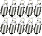 Ruiandsion BA7S LED Instrument Light F3 1 LED 12V Warm White Car Mini Bulbs Lamps Led Car Instrument Light Warning lamp ,Non-polarity (Pack of 10)