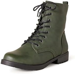 Amazon Essentials Bottes Militaires à Lacets Femme, Vert, 43 EU