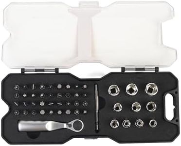 SPARTAN 48-Piece Mini Ratchet Wrench Bit & Socket Set | Compact Portable Tool Kit for Home, Car & DIY Repairs | Durable Hardware Tool Box for Household, Mechanical & Maintenance Use