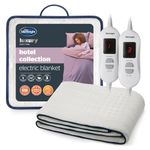 Silentnight Hotel Collection King Size Electric Blanket - Luxury Cosy Comfort Covered in a Super Soft Fleece Fabric - Full Mattress Coverage with Easy Fit Straps - 3 Heat Settings, 203 x 153cm, King