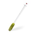 BELEFU 1 Pcs Pickle Grabber Tool Stainless Steel and Plastic, 7.87 Inch Olive Pepper Pickle Picker, Deluxe Pickle Pincher, Retractable Pickle Fork Claw for Jar Kitchen Food White