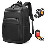 RONATELLI Smart Backpack 17 inch Laptop Backpack with USB Charging Port Travel Backpack Cabin Size Large Anti-Theft for Office, Work, College, School, Flight, Waterproof For Men Women Ladies