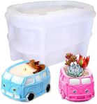 Acxydm Silicone Molds - Car Bowl & Flower Pot, Concrete & Resin Candle Molds, Succulent & Makeup Organizer