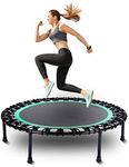 Rebounder Trampoline for Adults,40 inch Mini Trampoline, Bungee Rebounder Exercise Trampoline for Adults Fitness -Green