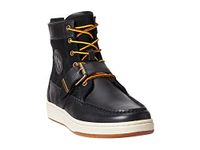 POLO RALPH LAUREN Men's Ranger Leather Sneaker Boot Fashion, Black, 9