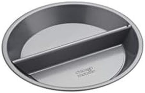 Chicago Metallic CMET26719 Professional 'Split Decision' Non Stick Split Pie Pan / Tart Tin with Divider and Loose Bottom, In Gift Box, Carbon Steel, 24 cm