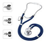 MDF Sprague Rappaport Dual Head Stethoscope with Adult, Pediatric, and Infant Convertible chestpiece, Royal Blue Tube, MDF767-10