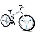 Appgrow Foldable Cycle with Dual disc Dual Suspension with Magnesium Alloy Wheels in Single Speed (Non Gear Cycle)