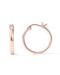 PAVOI 14K Rose Gold 925 Sterling Silver Post Lightweight Hoops |20 Millimeters Rose Gold Hoop Earrings for Women