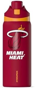 Hydrapeak x NBA Officially Licensed Miami Heat Oasis 32 oz Water Bottle with Chug Lid Push Button, Stainless Steel Water Bottle No Straw, 32 oz Insulated Water Bottle