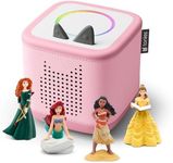 Toniebox 2 Audio Player Disney Princess Bundle for Kids 3+ with Ariel, Moana, Merida, and Belle - Cloud Pink