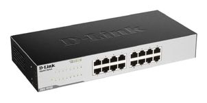 D-Link 16-Port Gigabit Unmanaged Desktop/Rackmount Switch, Rugged Metal Chassis, Fanless, Plug & Play, IEEE 802.3az Energy Efficient Ethernet (EEE), 5-Year Warranty (DGS-1016C)