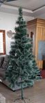 7 feet Snow Pine Christmas Tree with Small Box Mixed Decorations with 1 Star Tree Topper