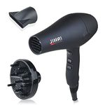 1875w Hair Dryer, Lightweight and Quiet, Ionic Blow Dryer with Diffuser, Concentrator, Professional DC Motor for Salon, 2 Speed and 3 Heat Settings