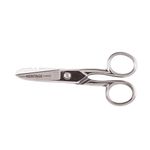 Klein Tools 100CS Electrician Scissors, Serrated Scissors with Wire Stripping Notches