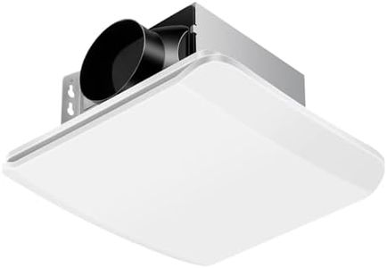 Zomagas Bathroom Exhaust Fan 110 CFM, Ceiling Mount Bathroom Fan for Home Office Hotel, 1.5 Sones Quiet, Square, white, Diameter 4 inch Exhaust Hole
