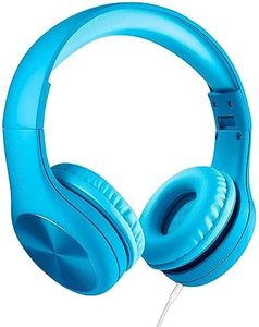 Lilgadgets Connect+Pro Cuffie con cancellazione del rumore. Progettate pensando al comfort dei bambini, Cuffie over-ear pieghevoli con microfono in linea, Cuffie cablate, Cuffie per per la scuola, Blu
