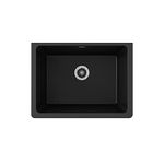Elkay Quartz Classic ELGU251912PDBK0 Black Single Bowl Undermount Laundry Sink with Perfect Drain