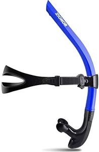 Zionor T1 Snorkel Lap Swimming Swimmer Training Diving Snorkeling Comfortable Mouthpiece One-Way Purge Valve for Pool Open Water - Blue
