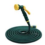 HERZO Expandable Garden Hose Pipe 25FT, Pampered Gardens Best Magic Stretch WonderHose with 7 Setting Spray Gun Fits Common Style Fittings