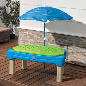 Step2 Sand & Water Activity Table with Lid, Parasol & 6 Accessories