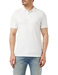 JACK & JONES Men's Polo Tshirt Casual Cotton Collared Neck Short Sleeve Tee Top for Men -White -M