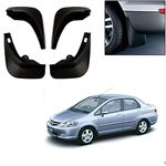 Auto Pearl Car Heavy Duty Cup Type Mud Flaps Splash Guards || O.E Type Custom Front and Rear Mud Flap Guard Set for -City Zx (Set of 4pcs) - Black