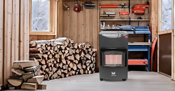 Easy Shopping Portable Gas Heater 4.2KW – Indoor Butane Heater with Wheels, 3 Settings