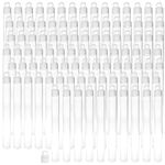 The Beadsmith Clear Plastic Tubes - 5-Inch-Long Round Tubes, 9/16 Inches in Diameter - Friction Hanging Caps - Use for Beads, Bath Salts, Wedding & Party Favors, Home or Office Storage - Bag of 100