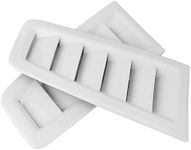 Zerone Car Hood Vent Scoop Kit, Auto Hoods Vents Bonnet Cover Universal Bonnet Air Vents Engine Hood for Focus RS MK2 Style, Pack of 2(Bright White)