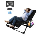 Suteck Zero Gravity Chair 29In XL Anti Gravity Chair w/Removable Cushion & Headrest, Upgraded Aluminum Alloy Lock, Cup Holder and Footrest Reclining Patio Chairs for Indoor Outdoor, 500lbs,Black