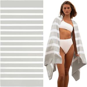 SummerSand Microfiber Beach Towel Extra Large 200x100 cm - Quick Dry, Sand Free - Compact and Lightweight for Travel - Recycled Materials - Travel Bag Incl - Oversized Pool Towel – Marble Sand