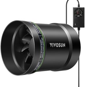 VIVOSUN P6 6" Inline Fan &Speed Control 345 CFM Exhaust Fan for Home