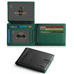 RUNBOX Slim Wallet for Men 15 Slots Ultra Large Capacity RFID Blocking Bifold Credit Card Holder with 2 ID Window