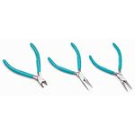 Darice 1995-14 Set of 3 Precision Jewelry Pliers with Easy-Grip Handles