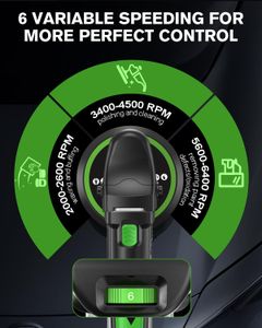 Ginour Dual Action Car Polisher – Variable Speed, Ergonomic Handle